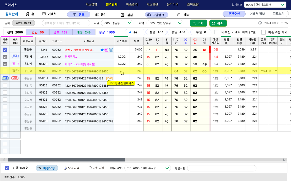 원격관제시스템 화면1
